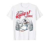 Ski You Later Snowman Vacation Winter Trip 2026 Ski T-Shirt