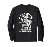 Skibidi Skeleton Toilet Waiting for Halloween Costume Like Manche Longue