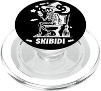 Skibidi Skeleton Toilet Waiting for Halloween Costume Like PopSockets PopGrip pour MagSafe