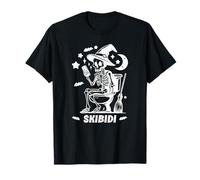 Skibidi Skeleton Toilet Waiting for Halloween Costume Like T-Shirt