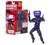 SKIBIDI Toilet Deluxe Figure Dark TV Man Série 2, Figurines à Collectionner de 16 cm, Sensation d'animation Youtube, Produit Officiel de Toilette