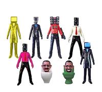 Skibidi Toilet Figures and Camera Man Figures, Skibidi Toilet Figures Set 6/8/9 Pcs, Titan Speakerman TV Man Figures Spoofing Set Toy Decoration Cake Topper Decorations Gifts