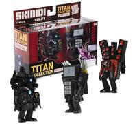 Skibidi Toilet Titan Lot de 3 Objets de Collection sous Licence Officielle Noir