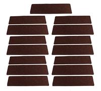 Skid Defiant Stair Treads 8x30 Inch | 15 Pcs Polyester Fiber Stair Carpet for Secure/Easy Installation/Low Noise | Sturdy, Washable Slip - Defiant Stair Mats