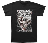 Skid Row Heavy Metal Band Skull Chain Black Adult T-Shirt Tee Manches Courtes(Medium)