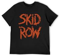 Skid Row Slave to The Grind Tour 1991 Printed Adults T-Shirt Men's Casual Tee Shirt Black Manches Courtes(Large)