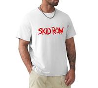 Skid Row T-Shirt Graphic Tee Printed Top for Mens White XL
