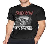Skid Row T Shirt Men's Cotton T Shirt Fashion O Neck Short Sleeve Tees Black XL