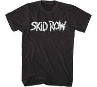 Skid Row Vintage Logo T Shirt Heavy Metal Rock Concert Tour Merch Top Shirt for Men Shirt Black M