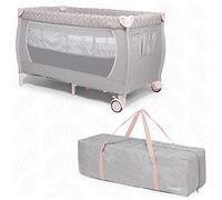 skiddoü lit d’appoint, Lunar lit d’appoint Pliant, Structure légère, lit Compact de Voyage, lit d’appoint pour Enfant réglable en Hauteur, lit d’appoint pour bébé, lit d’appoint Confortable, Rose