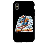 Skier Freak Adolescent Garçon Skier Amoureux Sports d'hiver Coque pour iPhone X/XS