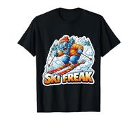 Skier Freak Adolescent Garçon Skier Amoureux Sports d'hiver T-Shirt