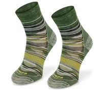 SKIETY Chaussettes de Trekking en Laine Comodo Light Weight Quarter - 65% Laine Mérinos - Fabriquées dans l'UE - Aériennes - Printemps/Été - Thermoactives - Vert - Taille 43-46