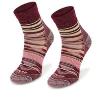 SKIETY Chaussettes de Trekking en Laine Comodo Light Weight Quarter - 65% Laine Mérinos - Fabriquées dans l'UE - Aériennes - Printemps/Été - Thermoactives - Rose cerise - Taille 39-42