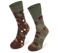 SKIETY - Chaussettes pour Chasseurs - Chaussettes en Coton pour Hommes - Cadeau Amusant - Cadeau d'Anniversaire pour Lui - Chaussettes Colorées - Taille 43-46 - Avec Motif de Sanglier