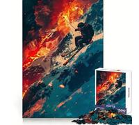 Skieur en Montagne enneigée Puzzle 1000 pièces pour Adultes pour stimuler Le Cerveau, se détendre et créer Une œuvre d'art mémorable 38x26cm