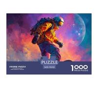 Skieur Puzzle De 1000 Pièces Jeu Cadeau Unique Neige Montagne Puzzle À Faire Soi-même pour Décoration D'intérieur,Cadeaux Adultes Et Enfants70x50cm/1000pcs