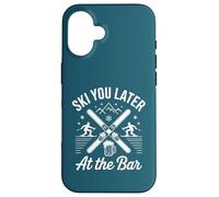 Skiez Vous Plus Tard au Lodge Bar Winter Ski Travel Design Coque pour iPhone 16