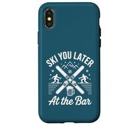 Skiez Vous Plus Tard au Lodge Bar Winter Ski Travel Design Coque pour iPhone X/XS