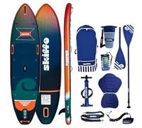 Skiffo Rivage 11' - Sup Gonflable 2-en-1 Kayak Complet - 335x86x15cm - Max 160 kg - Stable & Polyvalent - Design Unique