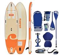 Skiffo Rivage 11' - Sup Gonflable 2-en-1 Kayak Complet - 335x86x15cm - Max 160 kg - Stable & Polyvalent - Design Unique