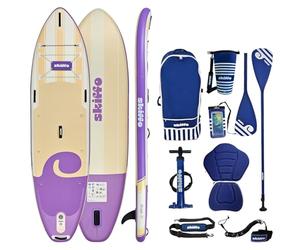 Skiffo Rivage Parma 11' - Sup Gonflable 2-en-1 Kayak Complet - 335x86x15cm - Max 160 kg - Stable & Polyvalent - Design Unique