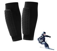 SkiGuard Pro Socks Ski Guard Shindefender Shin Guards Football Ski Sportbedarf 1 paire de protège-tibias antidérapants Skiguard Pro Skiguard Socks - 1 paire de protège-tibias de ski respirants, Noir