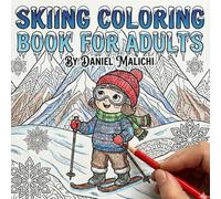 Skiing Coloring Book for Adults: A Nostalgic Winter Wonderland Journey for Stress Relief, Relaxation, and Mindfulness Featuring Mountains, Lodges, and Alpine Scenes