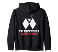 Skiing I'm Difficult Experts Only Funny Skier Hommes Femmes Enfants Sweat à Capuche