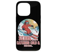 Skiing The Art of Catching a Cold and Going Broke Coque pour iPhone 13 Pro