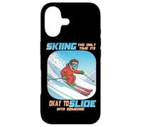 Skiing The Only Time it is Okay to Slide Into Someone Coque pour iPhone 17