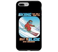 Skiing The Only Time it is Okay to Slide Into Someone Coque pour iPhone 7 Plus/8 Plus