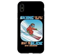 Skiing The Only Time it is Okay to Slide Into Someone Coque pour iPhone XS Max