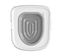 Skiitches Kit d'apprentissage de la propreté en plastique pour - Réutilisable - Tapis de litière pour entraînement des toilettes - Gris avec accents blancs - Moderne