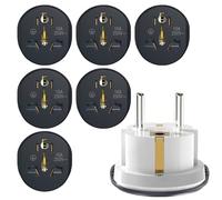 SKIKHN Adaptateur Prise Universel de Voyage, 6 Piezas Adaptateur Prise Anglaise vers France, AdaptateurPrise USA vers France, Adaptateurs de Voyage, pour La Plupart des Pays d'europe, UE, Isl