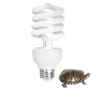 SKIKHN Ampoule UVB, 26W Ampoule UVA UVB 10.0 pour Reptiles, E27 Lamp UVB pour Tortue, Lampe Fluorescente Compacte, pour Terrarium de Reptiles, Pogona, Plantes et Tortues