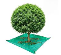 SKIKHN Bâche de Jardin Imperméable pour Taille d'arbre, 200 x 200 cm Bâche d'Élagage Paysager avec Trou de 30 cm, Tapis de Plantation, pour Une Collecte Facile des Feuilles l'Aménagement (Vert)