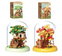 SKIKHN Capybara Lot de 2 Blocs de Construction avec Capybara - Jouet de Construction pour Enfants et Adultes - pour Le Printemps et l'automne
