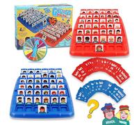 SKIKHN Jeu de Devine Qui Je suis, Qui Est Ce Jeu de Devinettes Amusant, Jeux de Devinettes Raisonnement Cartes à Deviner Jouet, pour Enfants pour Le Plaisir de La Famille et des Fêtes
