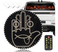 SKIKHN Lampe d'Expression et de Doigt pour Voiture, 2 en 1 Lumière de Doigt de Voiture et Signe d'Expression, Signe de Geste de la Main, Lampe de Signe de Main Emoticon pour Voitures avec Télécommande