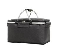 SKIKHN Panier de Courses Pliable, 18l Panier Pique-Nique Isotherme, Panier Isotherme avec Poignées Rembourrées, Cadre en Aluminium, Idéal pour Les Voyages, Les Pique-Niques, Les Courses, Les Cadeaux