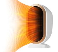 SKIKHN Radiateur soufflant,1200W Chauffage Soufflant Céramique,Mini Radiateur Soufflant à Économie d'Énergie Silencieux,Protection Contre la Surchauffe et le Basculement, pour Chambre,Bain, Blanc