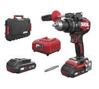 SKIL 3085HB Perceuse-visseuse à percussion sans fil (20 V, moteur sans balais, mandrin 13 mm, 130 Nm, 2 vitesses, LED, Softgrip, sans fil, perceuse à percussion, perceuse) CD1E3085HB