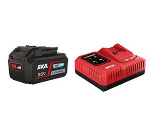 SKIL BC1E3111AA Batterie avec Chargeur 3111 AA (Batterie Outil 4,0 Ah, 18 V, avec indicateur de Charge LED, avec Chargeur de Batterie, Temps de Charge 0,83 Heures)
