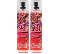 SKIL - Brume Parfumée Femme Passion Overdose - Collection Toxic Love - Parfum Barbe à Papa Bergamote - Flacon Vaporisateur 250 ml - Fabriqué en France à Grasse (Lot de 2)