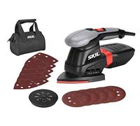 Skil Fox 3-en-1 7220AC Ponceuse Multifunction a Variateur de Vitesse (250W, 100 x 150 mm / 125 mm, Sac à Poussière, 10 Feuilles abrasives, Sac de Transport)