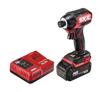 Skil PWRCORE 20 Brushless 20V 1/4 in. Hex Compact Impact Driver Kit with 3-Speed & Halo Light & One-Handed Collet Includes 2.0Ah Battery and Charger- ID6739B-10 Y