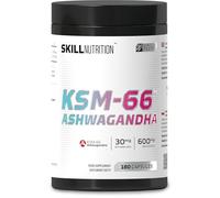 SKILL Nutrition Ashwagandha KSM-66 | 180 Capsules | 600mg Extrait de Racine Standardisé | Adaptogène : Stress, Récupération & Sommeil | Haute Biodisponibilité | Végétalien