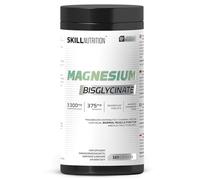 SKILL Nutrition Bisglycinate de magnésium | 375 mg de magnésium par portion | Forme chélatée hautement biodisponible | Soutient les muscles, le système nerveux et réduit la fatigue | 120 gélules