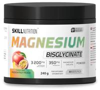 SKILL Nutrition Bisglycinate de Magnésium Poudre | 350mg | Forme Chélatée Haute Biodisponibilité | Saveur Passion-Pêche | Soutien Muscles & Système Nerveux | 240g